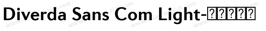Diverda Sans Com Light字体转换